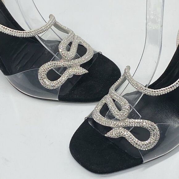 Rene Caovilla 105MM Snake Slingback Sandals size 38.5 - Picture 9 of 14